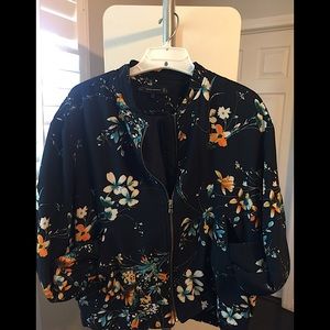 Zara Woman Floral Design Light Jacket